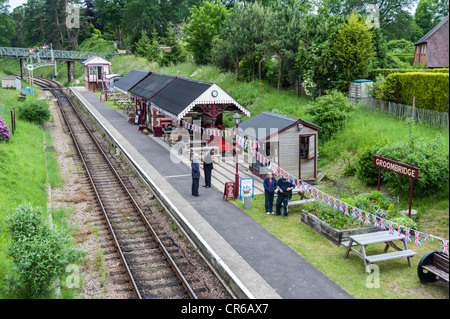 Groombridge railway station, Kent UK on the Spa Valley line between Eridge and Tunbridge Wells used by steam trains Stock Photo