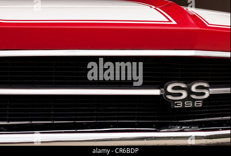 CGM Restoration Front Grille Emblem – 1969 Chevelle / El Camino SS 396 Super Sport – White & Black Silk Screen