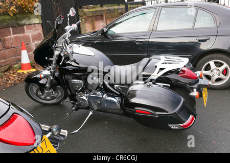 The Suzuki Intruder is a series of cruiser type motorcycles. Stock Photo