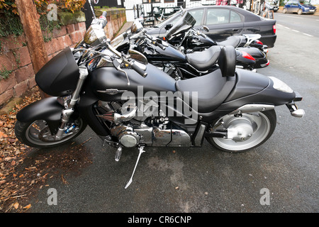 The Suzuki Intruder is a series of cruiser type motorcycles. Stock Photo