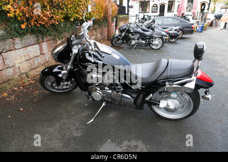 The Suzuki Intruder is a series of cruiser type motorcycles. Stock Photo