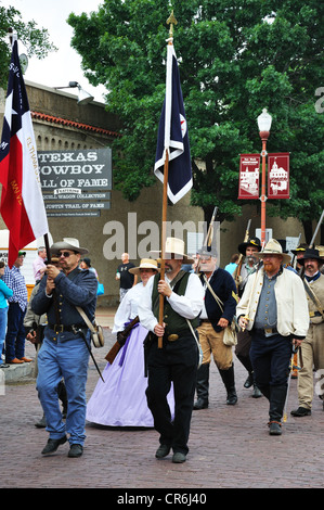 Old West frontier reenactment in Fort Worth, Texas, USA Stock Photo