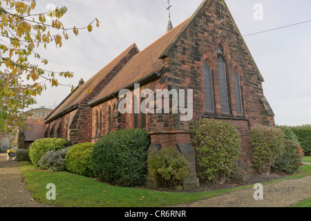 Bromborough Pool Village Conservation Area was designated in October 1986. It is located on the eastern side of  Wirral, Stock Photo