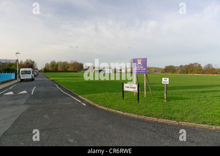 Bromborough Pool Village Conservation Area was designated in October 1986. It is located on the eastern side of  Wirral, Stock Photo