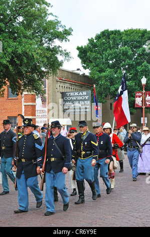 Old West frontier reenactment in Fort Worth, Texas, USA Stock Photo