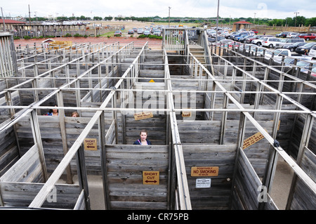 Maze in Stockyards in Fort Worth, Texas, USA Stock Photo - Alamy