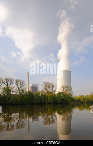 Steinkohlekraftwerk Heilbronn coal-fired power station on the Neckar river, Heilbronn, Baden-Wuerttemberg, Germany, Europe Stock Photo