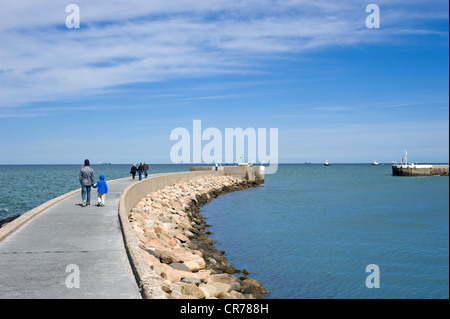 Harbour entrance, ferry terminal, Puttgarden, Fehmarn Island, Baltic Sea, Schleswig-Holstein, Germany, Europe Stock Photo