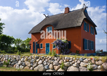 House in the nature reserve and peninsula Graswarder, Heiligenhafen, Schleswig-Holstein, Germany, Europe Stock Photo