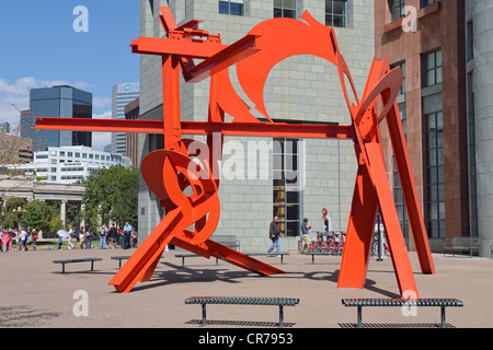 Lao-Tzu, 1991, steel sculpture by Mark di Suvero, Civic Center Cultural Complex, Denver, Colorado, USA, PublicGround Stock Photo