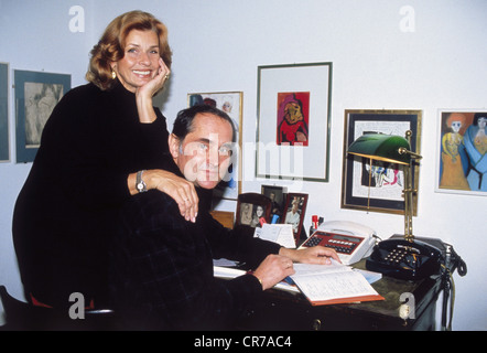 Berger, Senta, * 13.5.1941, Austrian actress, half length, with her husband Michael Verhoeven, early 1990s, Stock Photo