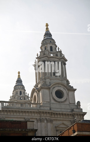 View of St. Paul's Cathedral from Paternoster Square in the City of London, UK Stock Photo