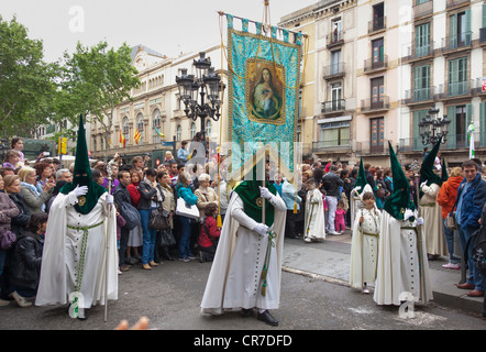 Religious Procession of Penitents during Semana Santa Easter