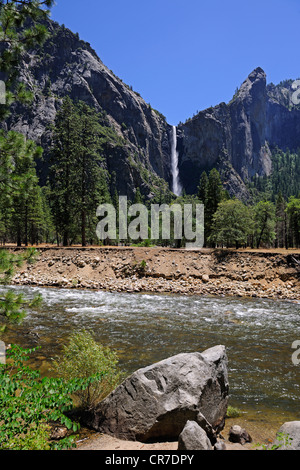 Bridalveil Fall, Yosemite National Park, California, USA Stock Photo