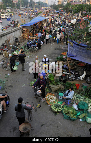 Vietnam, Hanoi, Long Bien Market Stock Photo