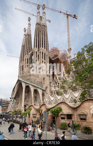 Passion facade, Sagrada Familia, Basílica i Temple Expiatori de la Sagrada Família, Basilica and Expiatory Church of the Holy Stock Photo