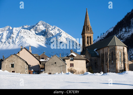 France, Hautes Alpes, Vallee de la Claree (Claree valley), Nevache, village  with the Saint Marcellin bell tower church // France, Hautes-Alpes (05), v  Stock Photo - Alamy