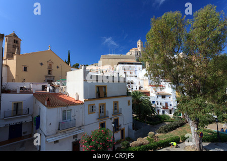 Spain, Balearic Islands, Ibiza, Ibiza old town (UNESCO site), Dalt Vila Stock Photo