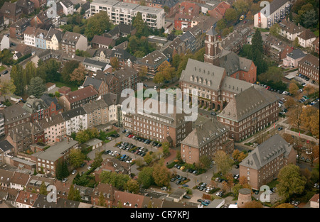 Aerial view, town hall, Bottrop, Ruhr Area, North Rhine-Westphalia, Germany, Europe Stock Photo