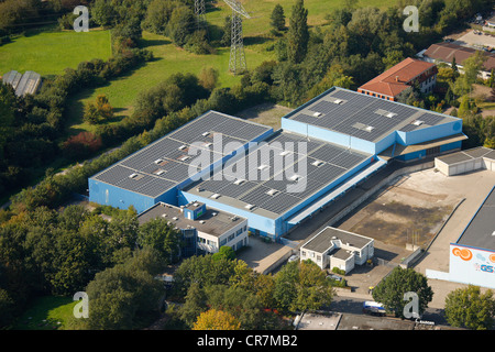 Aerial view, Buschgrundstrasse, Buer, Gelsenkirchen, Ruhr Area, North Rhine-Westphalia, Germany, Europe Stock Photo