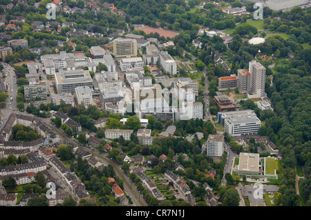 Aerial view, University Hospital Essen, Ruhr Area, North Rhine-Westphalia, Germany, Europe Stock Photo