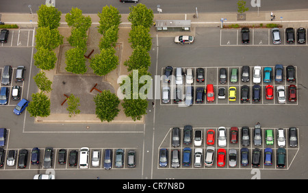 Aerial view, car park, Santa Monica Platz square, Hamm, Ruhr Area, North Rhine-Westphalia, Germany, Europe Stock Photo