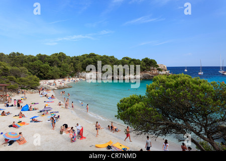 Spain, Balearic Islands, Cala en Turqueta Beach Stock Photo