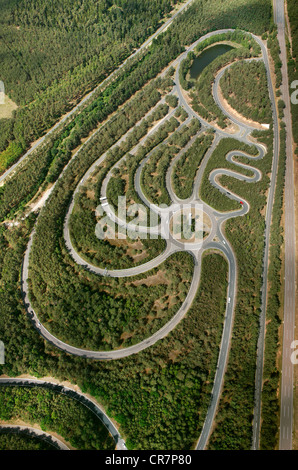 Aerial view, Volkswagen test track, Ehra-Lessien, Gifhorn, Lower Saxony, Germany, Europe Stock Photo