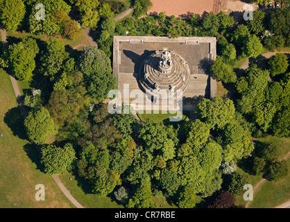 Aerial view, Bismarck memorial, Hamburg, Germany, Europe Stock Photo