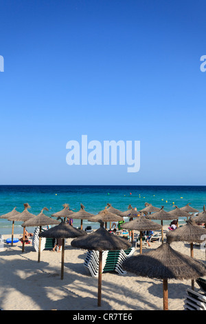 Spain, Balearic Islands, Mallorca, Cala Millor Beach Stock Photo