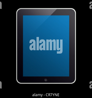 Digital tablet, touch screen computer, isolated on black background Stock Photo
