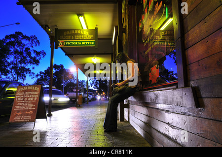 Australia, Northern Territory, Red center, city of Alice, Bojangler saloon, the oldest saloon of city since 1935 on Todd Street Stock Photo