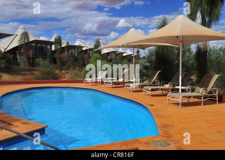 Australia, Northern Territory, Uluru and Kata Tjuta National Park UNESCO World Heritage, Yulara town area, Longitude resort, Stock Photo