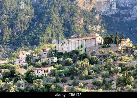 Spain, Balearic Islands, Mallorca, Serra de Tramuntana, Deia Village Stock Photo