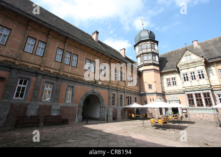 Schloss Bevern Castle, Weser Renaissance, Bevern, Weserbergland, Lower Saxony, Germany, Europe Stock Photo