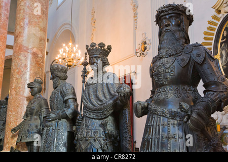 Bronze statues, Court Church, Imperial Church, Hofkirche, Innsbruck, Tyrol, Austria, Europe Stock Photo