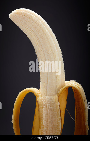 Peeled banana (Musa sp.) Stock Photo