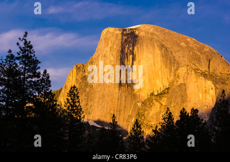 Evening light on Half Dome, Yosemite National Park, California USA Stock Photo