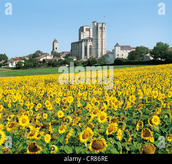 France, Gers, La Romieu, stop on the Way of St James, UNESCO World Heritage Stock Photo
