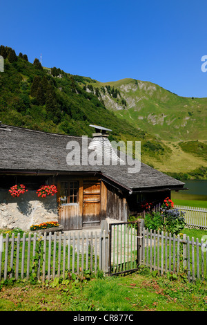 Switzerland, Canton of Vaud, Villars sur Ollon, hamlet of Bretaye, chalet Stock Photo