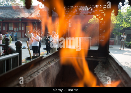 Buddhist temple, Guang-Ji Temple, in Xicheng district, Beijing, China Stock Photo