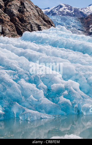 Blue Ice at Tracy Arm Glacier Stock Photo