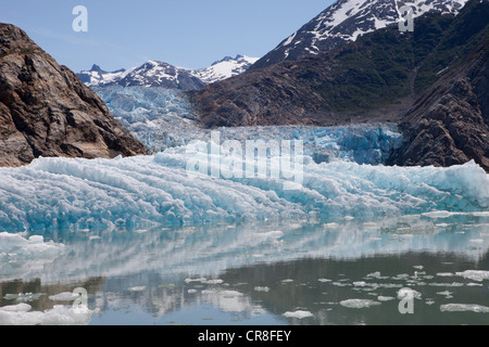 Blue Ice at Tracy Arm Glacier Stock Photo