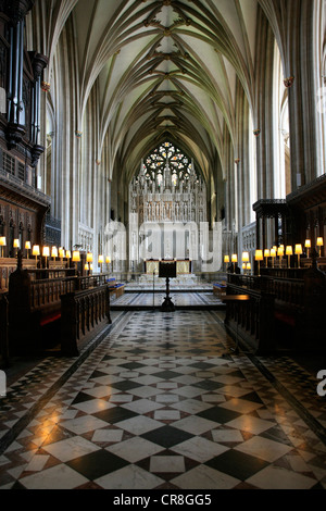 The Quire inside Bristol City Cathedral England Stock Photo