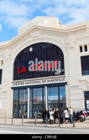 France, Bouches du Rhone, Marseille, european capital of culture 2013, le Vieux Port, La Criee theater on Quai de Rive Neuve Stock Photo