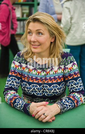 Fiona, The Countess of Carnarvon, author pictured at The Telegraph Hay Festival 2012, Hay-on-Wye, Powys, Wales, UK Stock Photo