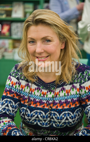 Fiona, The Countess of Carnarvon, author pictured at The Telegraph Hay Festival 2012, Hay-on-Wye, Powys, Wales, UK Stock Photo