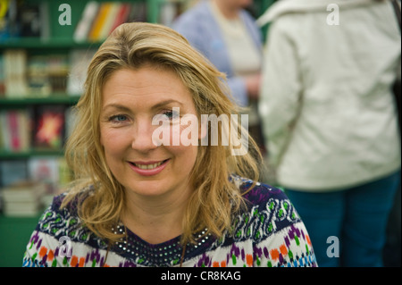 Fiona, The Countess of Carnarvon, author pictured at The Telegraph Hay Festival 2012, Hay-on-Wye, Powys, Wales, UK Stock Photo