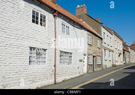 Row terrace of cottages houses Burgate Pickering North Yorkshire England UK United Kingdom GB Great Britain Stock Photo