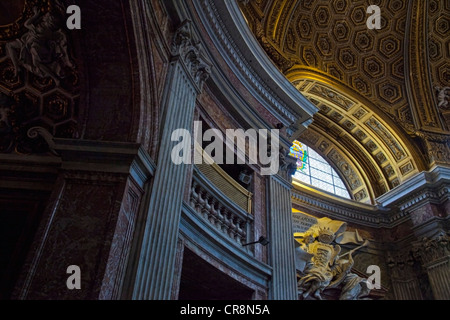 The interior of the historic church of Sant'Andrea al Quirinale in Rome. Stock Photo